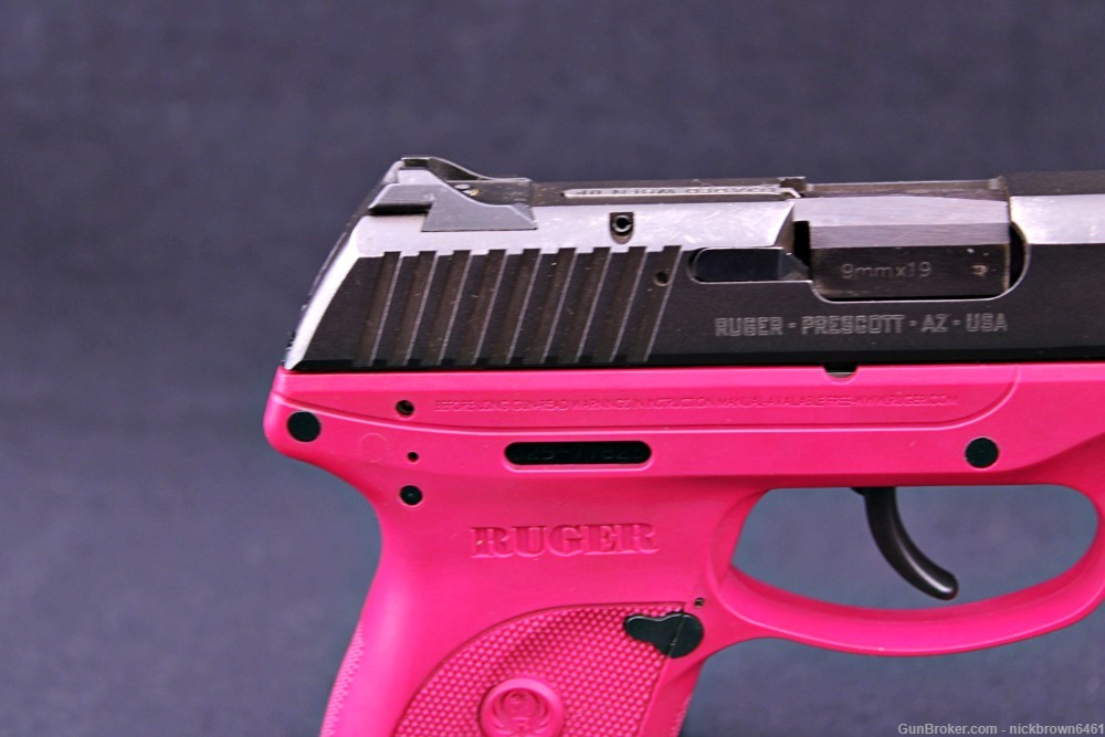 RUGER LC9 9MM 3.12 BBL MANUAL SAFETY RASPBERRY PINK FACTORY BOX -img-9