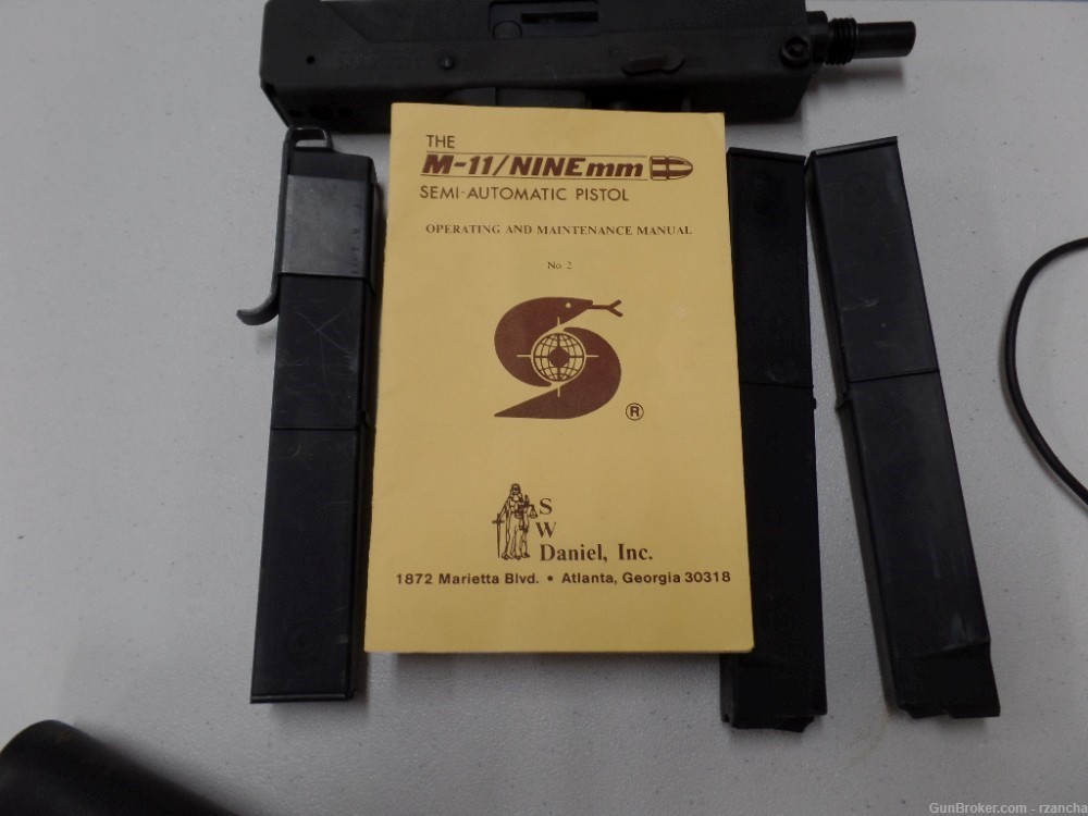 MAC 11/Nine and four magazines with loader and manual-img-0