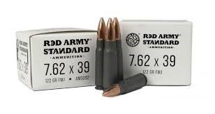 100 Rounds - Red Army Standard 7.62x39mm Ammo 122 Grain FMJ Steel Case-img-1