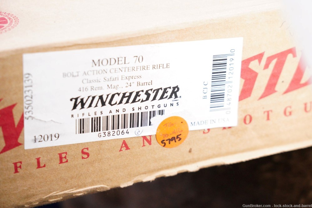 Winchester Model 70 Safari Express Classic .416 Rem Mag 24” Rifle & Box -img-30