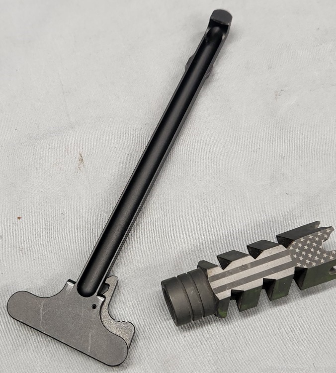 AR-15 muzzle device and charging handle "Don't Tread on Me"-img-2