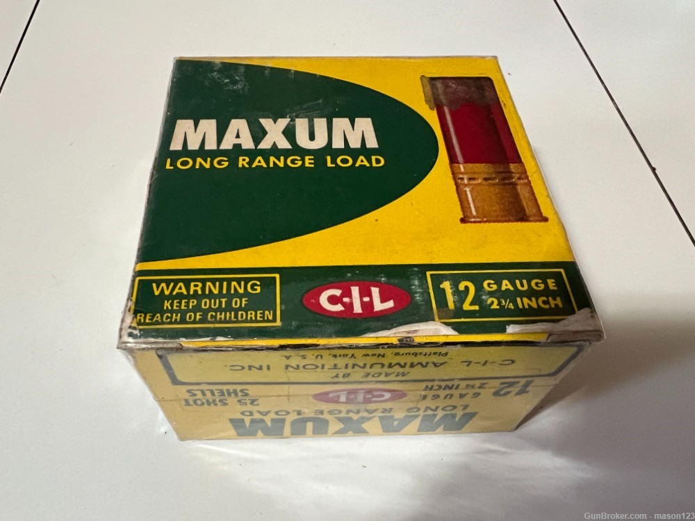 FULL 12 GA IN 2-3/4 INCH MAXUM RED SHELL BOX NO 6  LL-img-0