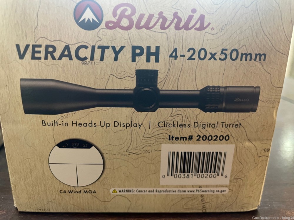 (2) Burris Veracity PH 4-20X50 Rifle Scopes-img-1