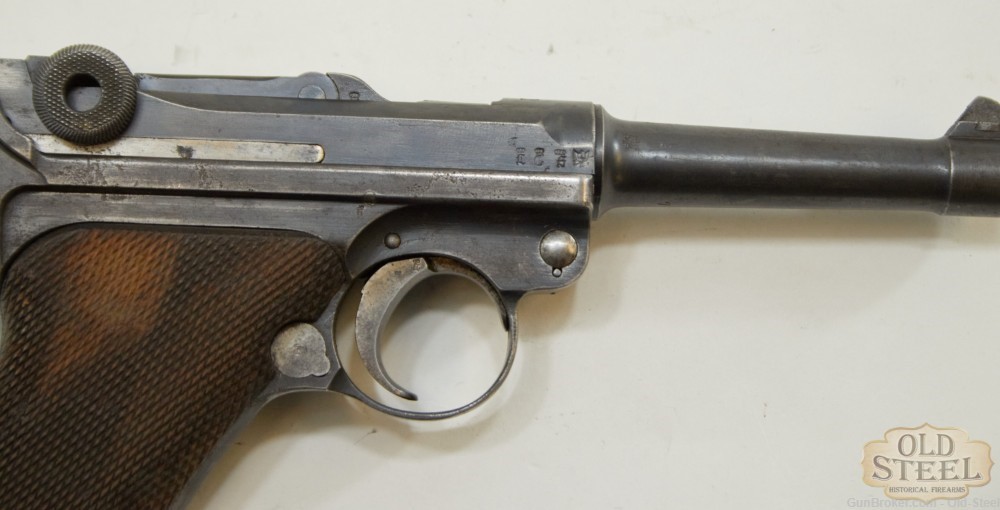  Unit Marked German P08 Luger 9mm Erfurt C&R WW1 WWI Era MFG 1912-img-8
