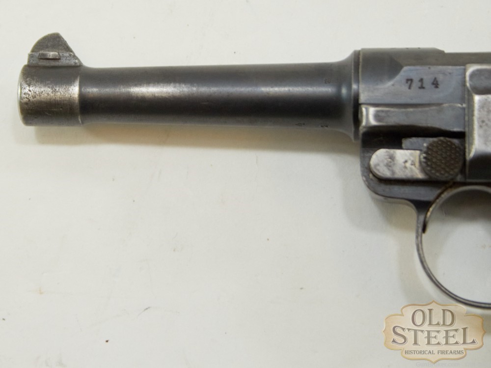  Unit Marked German P08 Luger 9mm Erfurt C&R WW1 WWI Era MFG 1912-img-2