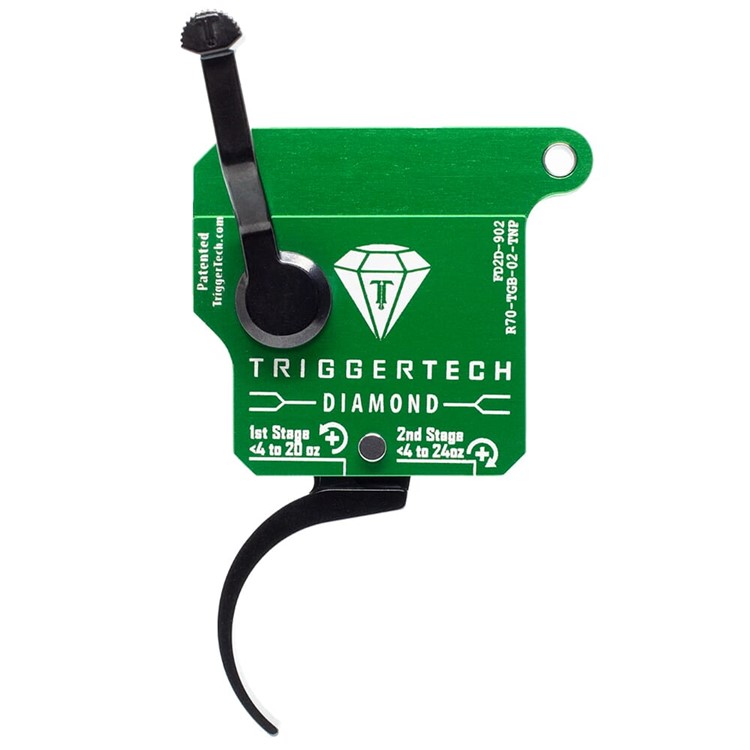 TriggerTech Rem 700 Clone RH Two Stage Blk/Grn Diamond Pro Clean .4-3.0 lbs-img-0