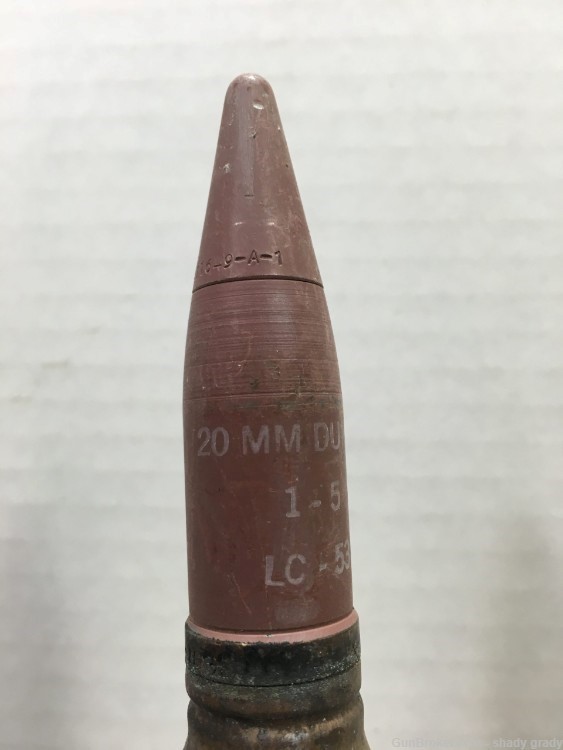 20mm mk11 dummy hmc  brown tip solid brass no primer pocket-img-3