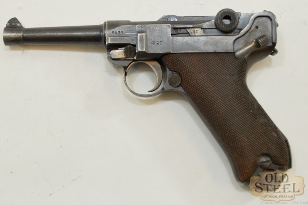  All Matching German P08 Luger 9mm Erfurt C&R WW1 WWI Era MFG 1912-img-0