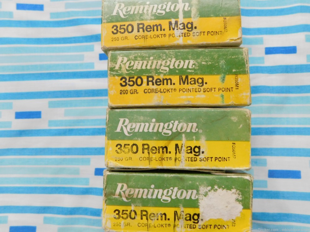 4 Boxes 80 Rds 350 Rem Mag Remington 250 Gr 200 Gr Core Lokts PSP-img-1