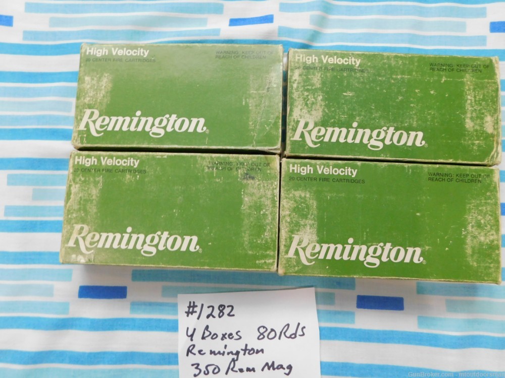 4 Boxes 80 Rds 350 Rem Mag Remington 250 Gr 200 Gr Core Lokts PSP-img-3
