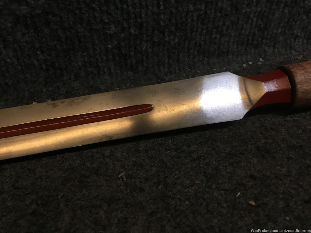 Japanese Omiyari "Yari" (Spear) with cover and Decorated sheath. Full Tang-img-11