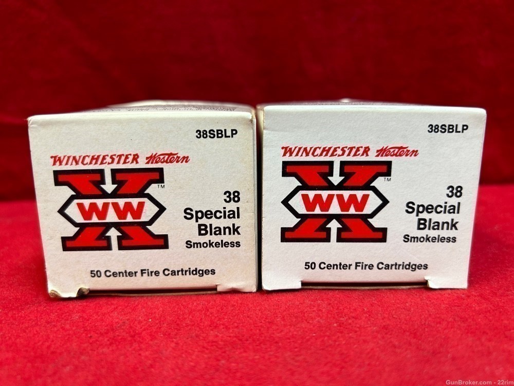 38 Special Winchester Super X Smokeless Blanks, 100 Rounds-img-0