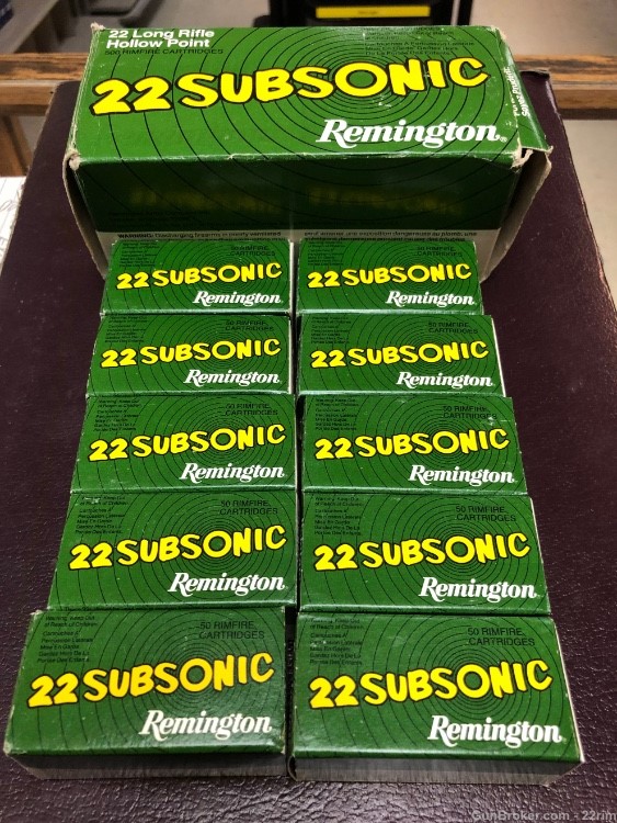 Remington 22 Lr Sub-Sonic 22lr- 500 rd brick!-img-0