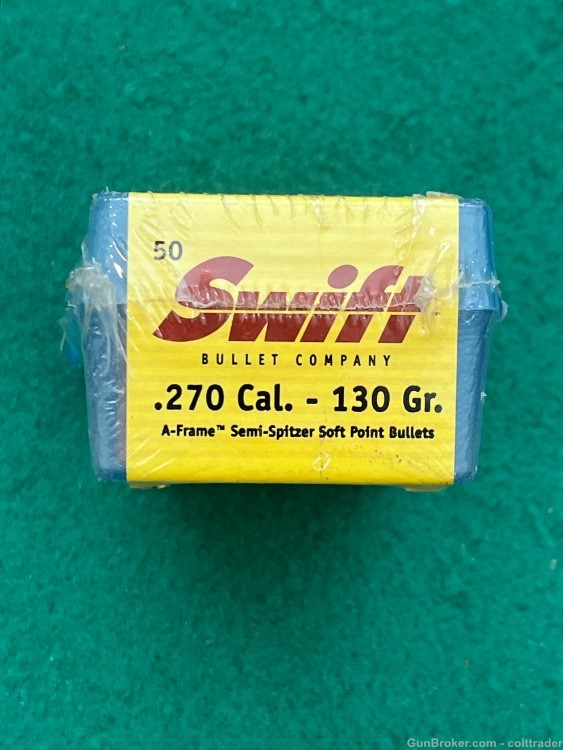 Swift Bullets .270 cal 130 grain A-frame projectiles 50pc NIB-img-1