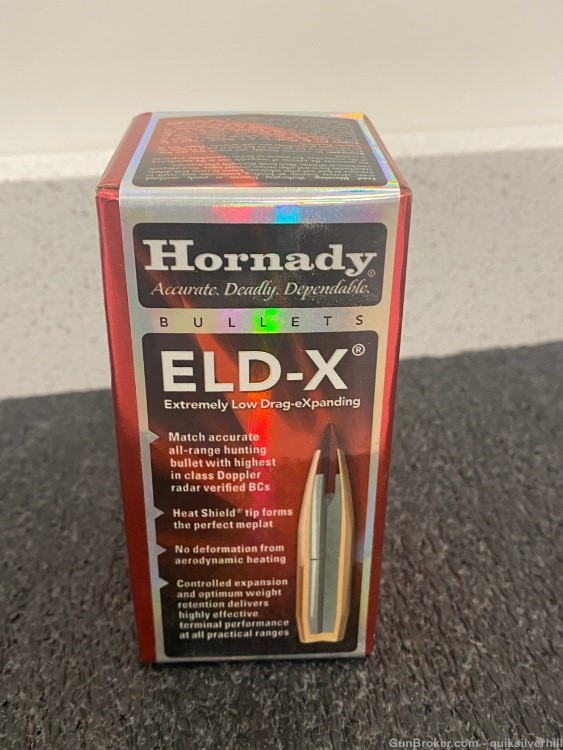 100 Count Factory New Hornady 6mm Cal .243” 103 Gr ELD-X Bullets-img-1