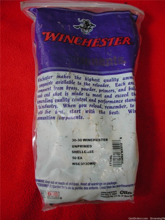 50 NEW Winchester Brass Cases for .30-30 Winchester Model 94 64  .30 W.C.F.-img-0