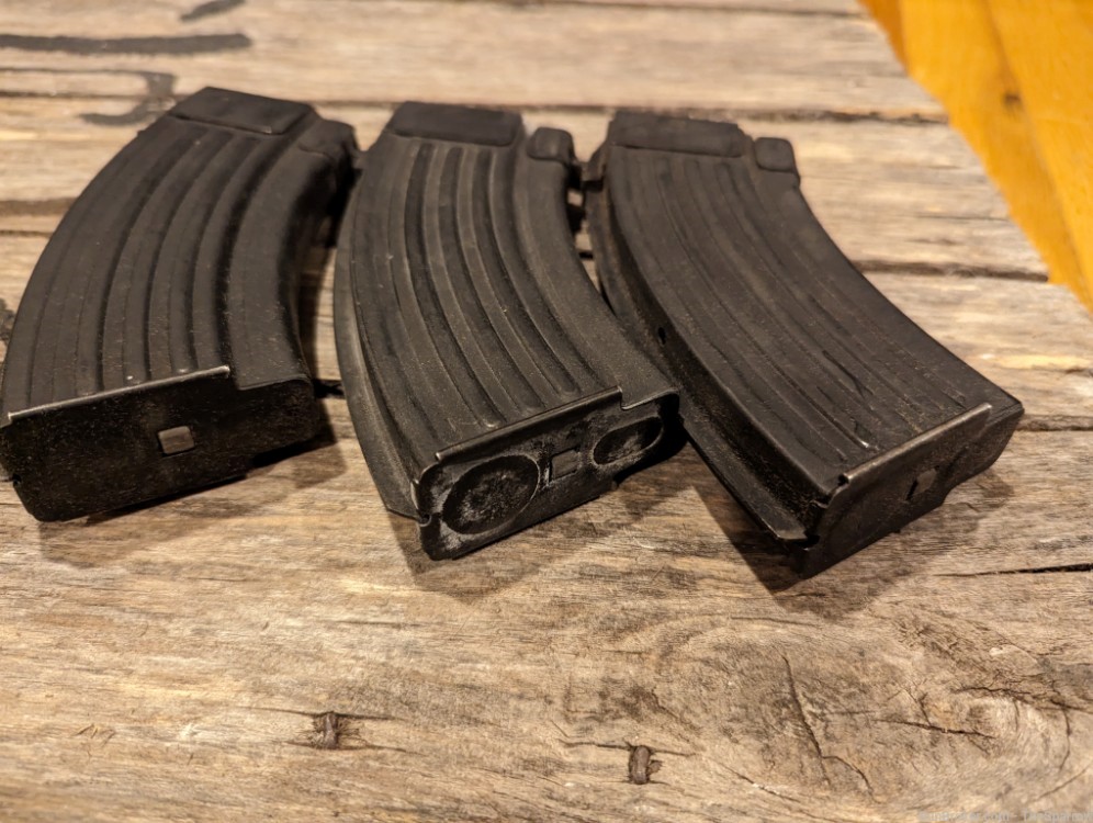 3 NOS Hungarian AK AMD 65 20 Round Tanker 7.62x39 Magazines w/ carrier-img-2