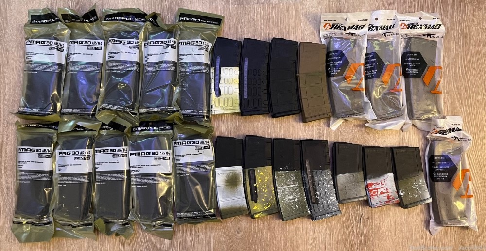 25 AR15 magazines, Pmags, hexmags, MFT mags, etc-img-0
