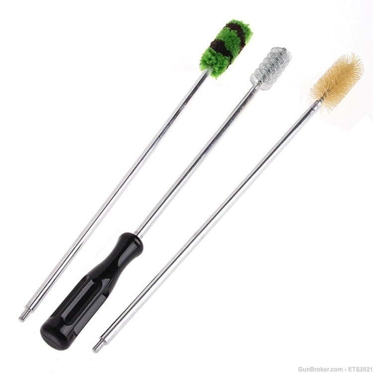 3Pcs/Set Aluminum Rod Brush Cleaning Kit For 12GA Gauge Gun Hunting-img-1