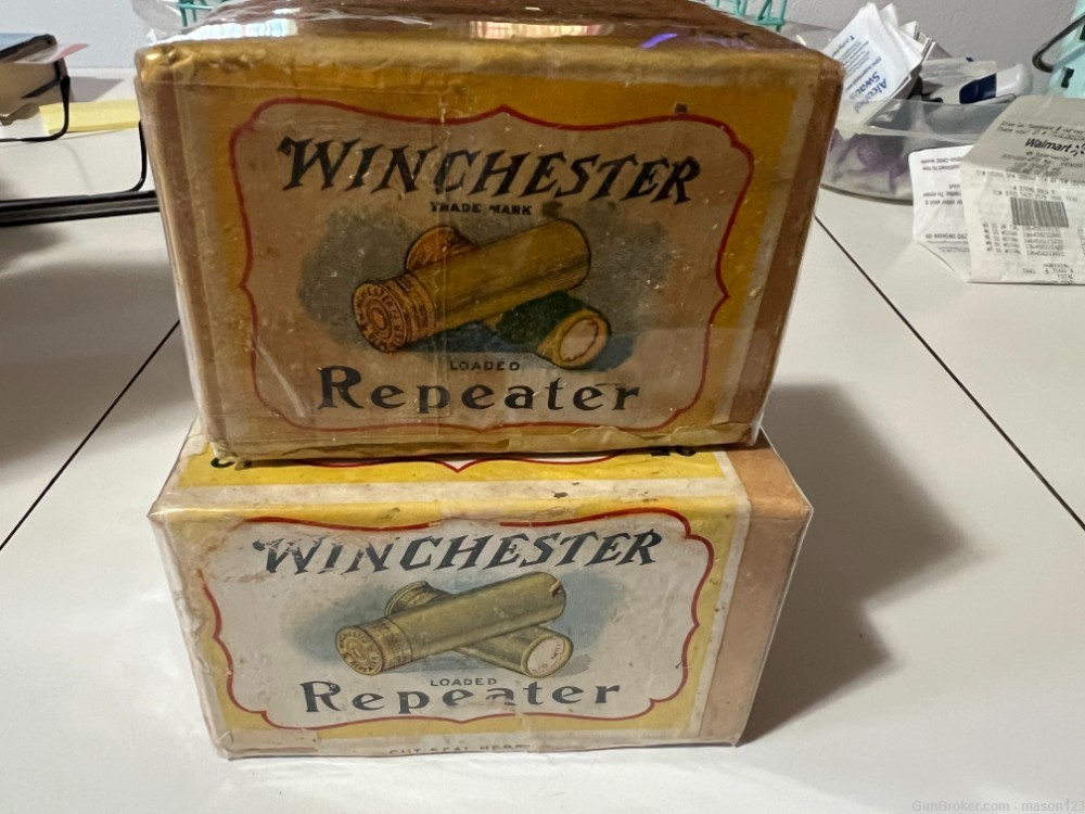 2 FULL 20 AND 12 GA WINCHESTER 2 PC REPEATER BOXES 5 SHOT & 10 SHOT-img-1