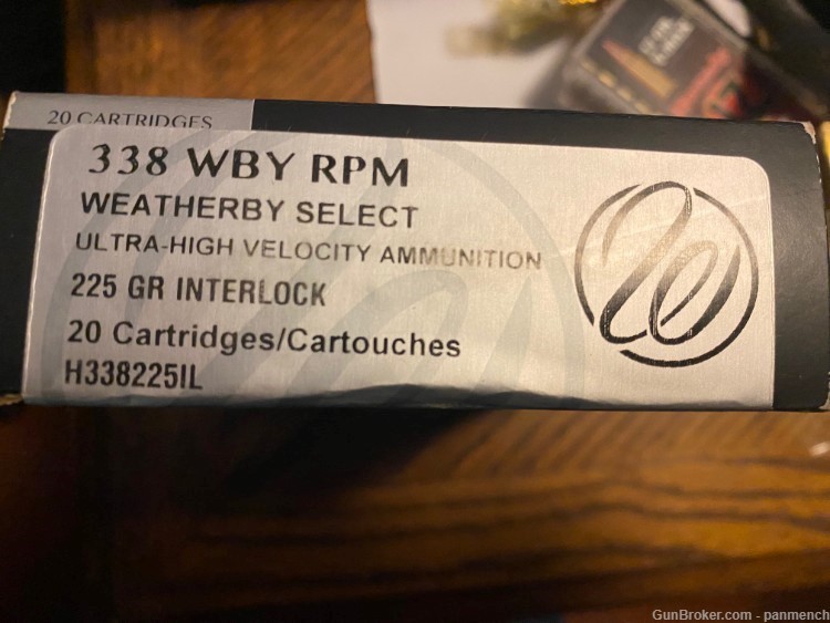 WEATHERBY 338 WBY RPM 225 GR INTERLOCK SELECT ULTRA-HIGH VELOCITY  40 RDS-img-0