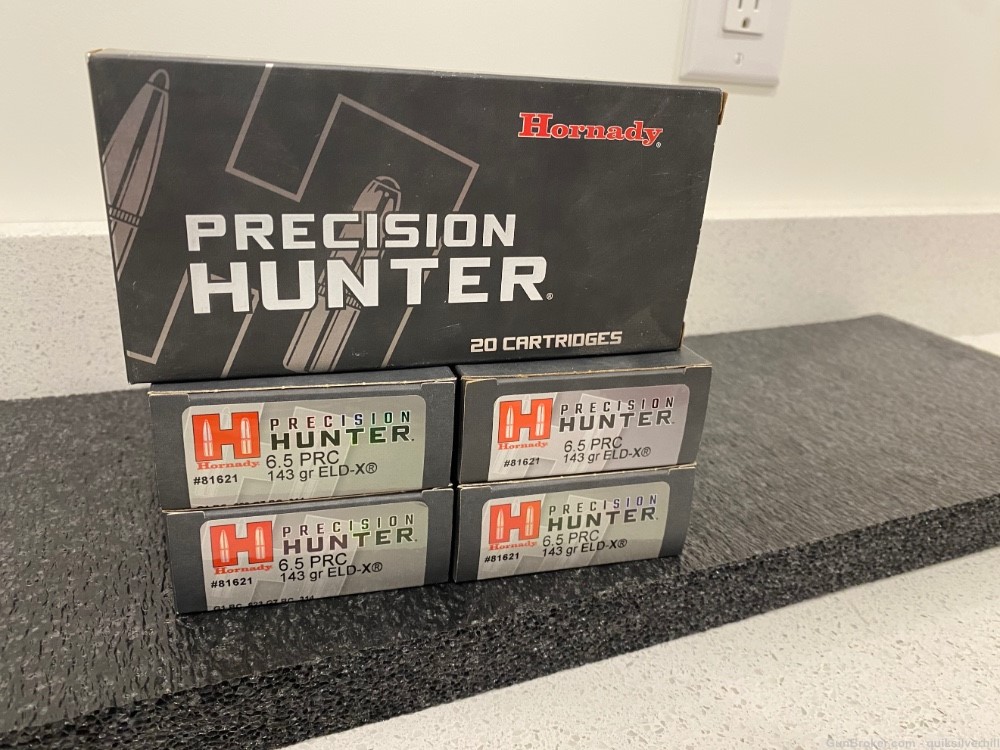 100 Rounds Factory New Hornady Precision Hunter 6.5 PRC 143 Gr ELD-X-img-1