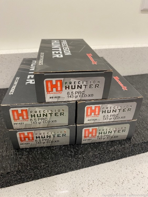 100 Rounds Factory New Hornady Precision Hunter 6.5 PRC 143 Gr ELD-X-img-0