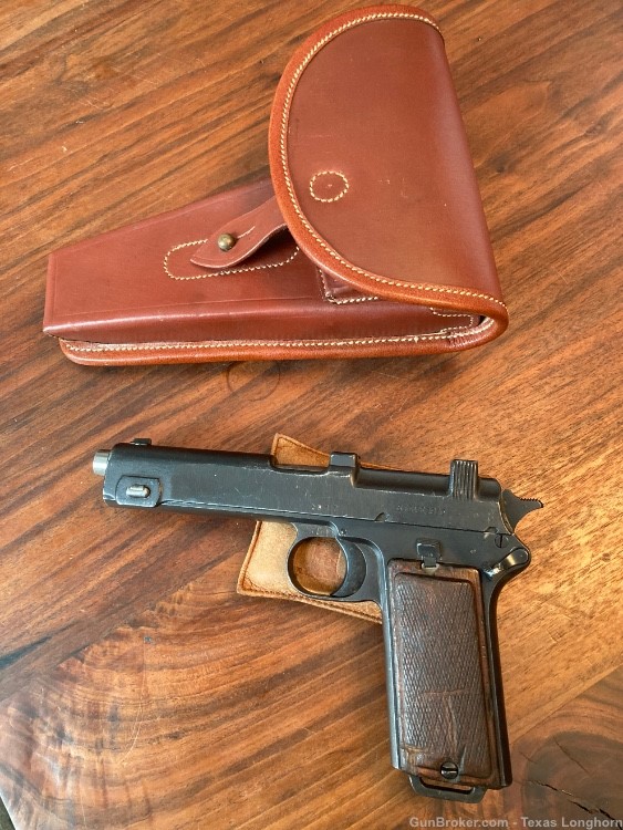 Steyr Hahn Mannlicher M1912 Pistol 9x23mm Iconic WW1 + Holster - Colt 1911-img-0