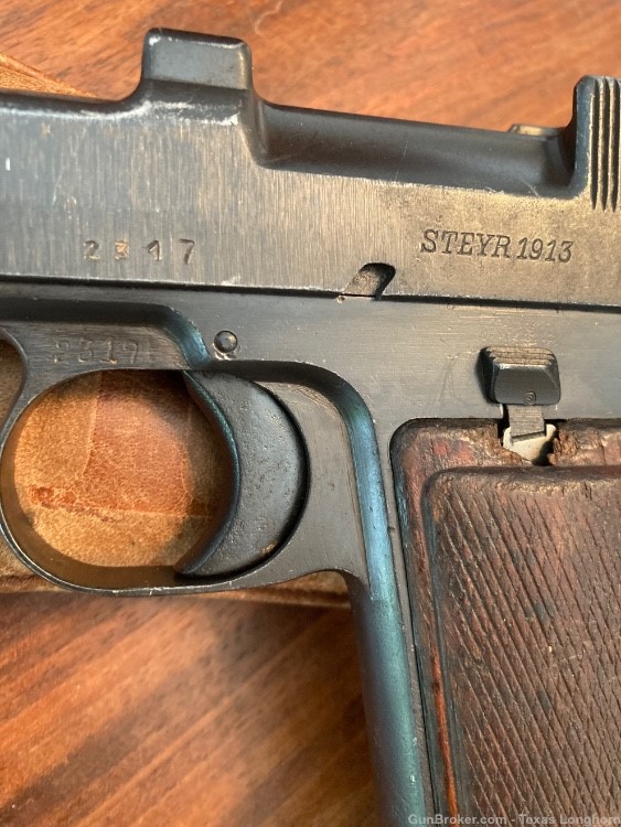 Steyr Hahn Mannlicher M1912 Pistol 9x23mm Iconic WW1 + Holster - Colt 1911-img-2