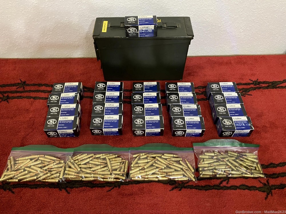 1200 Rounds Federal SS197SR FN 5.7x28mm Ammo 40 Grain Hornady V-Max-img-7