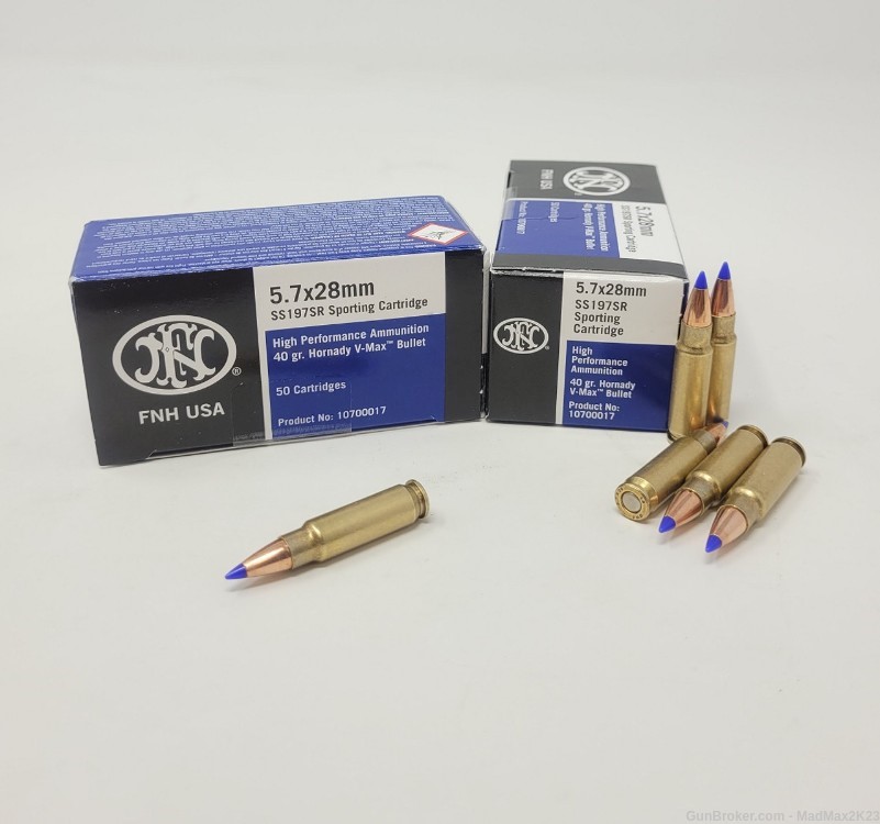 1200 Rounds Federal SS197SR FN 5.7x28mm Ammo 40 Grain Hornady V-Max-img-1