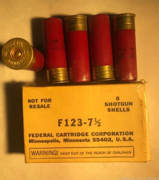 FEDERAL Cartridge SALESMAN SAMPLE 5Pack KNOT FOR RESALE 12GA SHOTGUN SHELLS-img-3