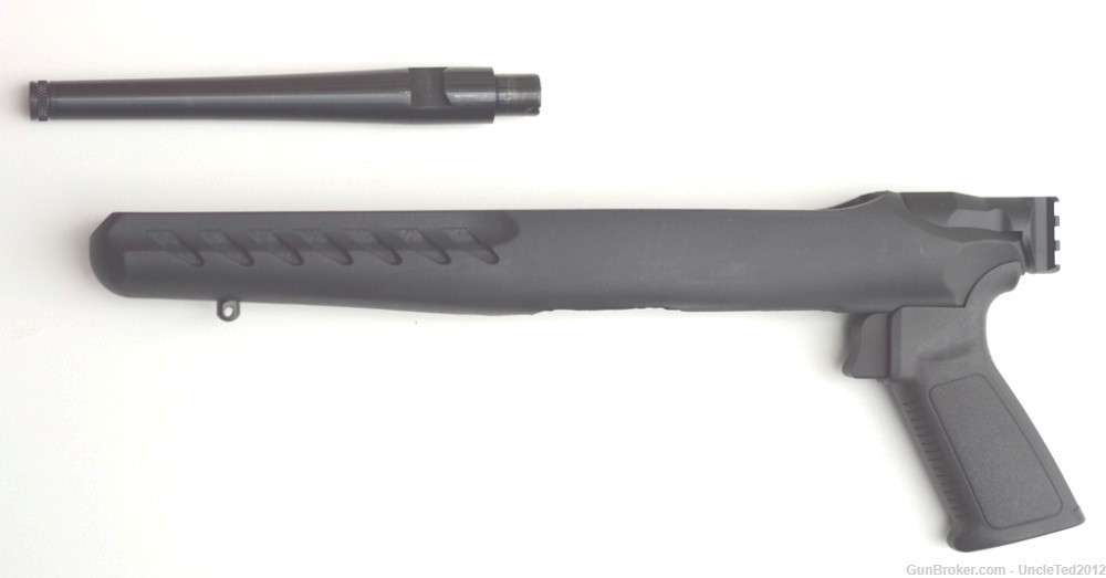 Ruger 10/22 charger threaded barrel 1/2 X 28 8" barrel  grip forend stock-img-0