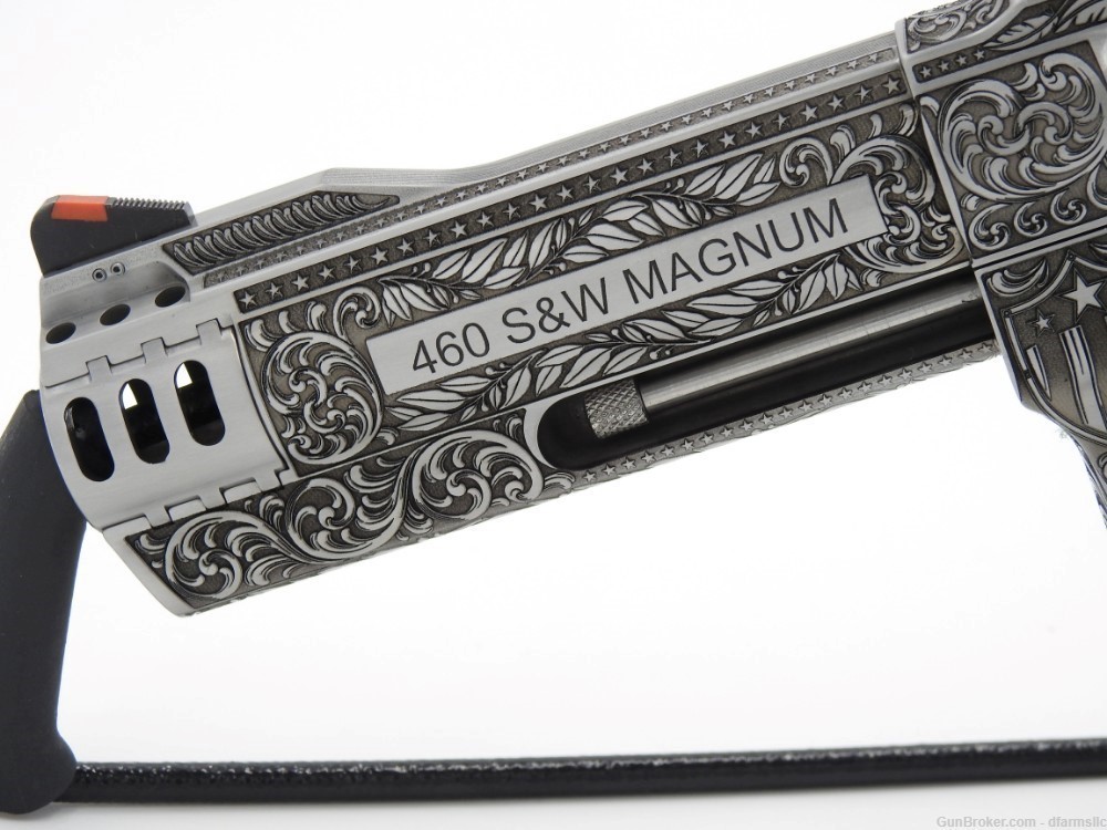 Ultra Rare Custom Engraved Smith & Wesson 460V 460 S&W  5" Comp US Patriot-img-4