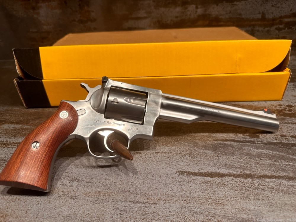 Ruger redhawk 7.5” .44 magnum 2 grips 1993 manufacture date-img-0