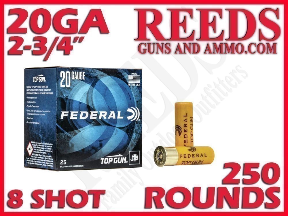 Federal Top Gun Target 20 Ga 7/8oz 8 Shot 2-3/4in TG208-img-0