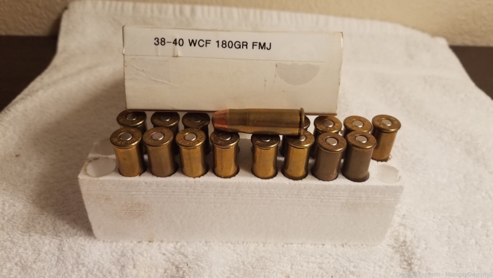 18 Rounds 38-40 Winchester 180 Grain FMJ For Revolver Or Lever Action-img-0