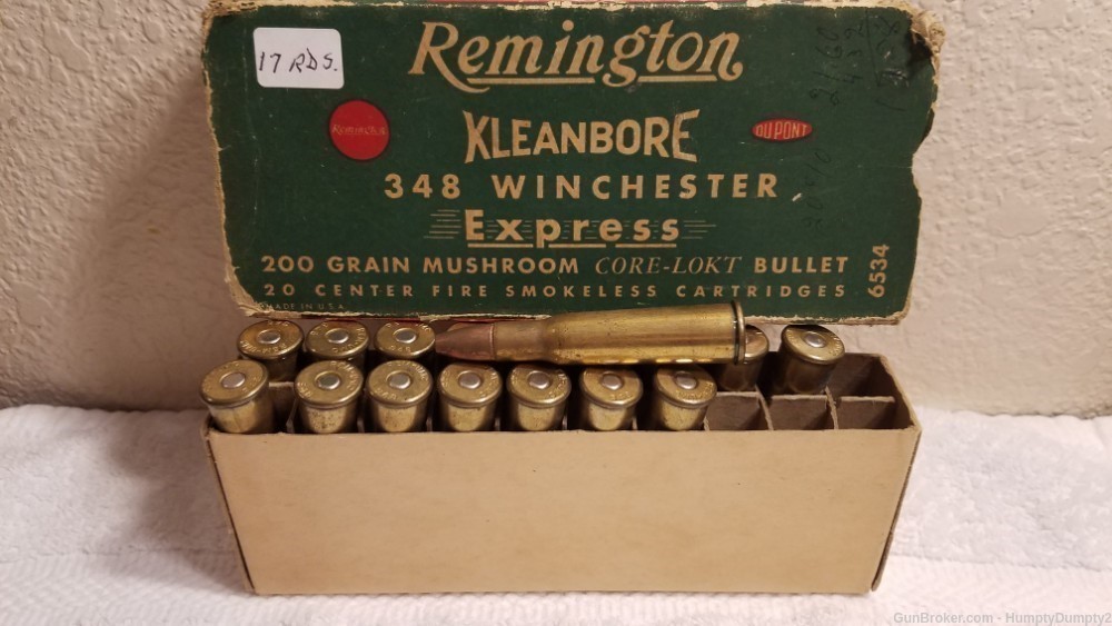 Remington Kleanbore 348 Winchester Factory 17 Rounds 200 Grain Core Lokt-img-0