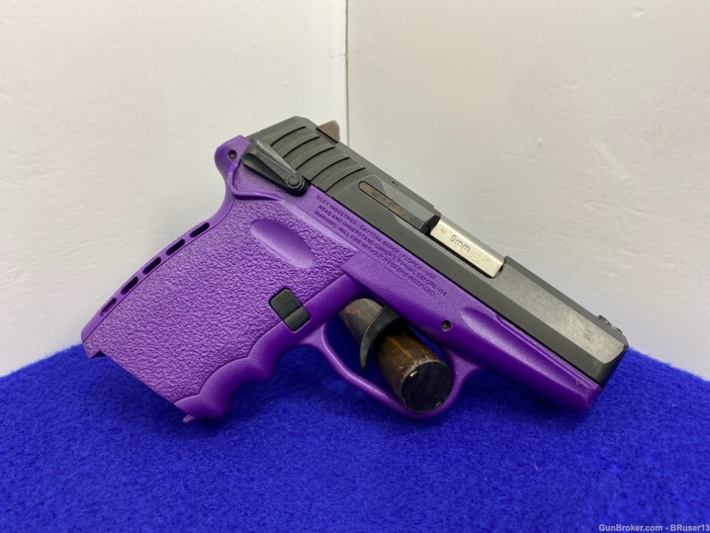 SCCY Industries CPX-1 9mm Black 3.1" *EYE-CATCHING PURPLE POLYMER FRAME*-img-15
