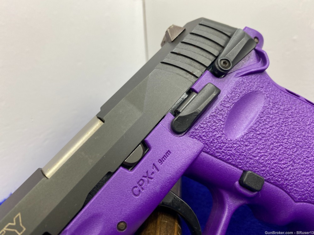 SCCY Industries CPX-1 9mm Black 3.1" *EYE-CATCHING PURPLE POLYMER FRAME*-img-9