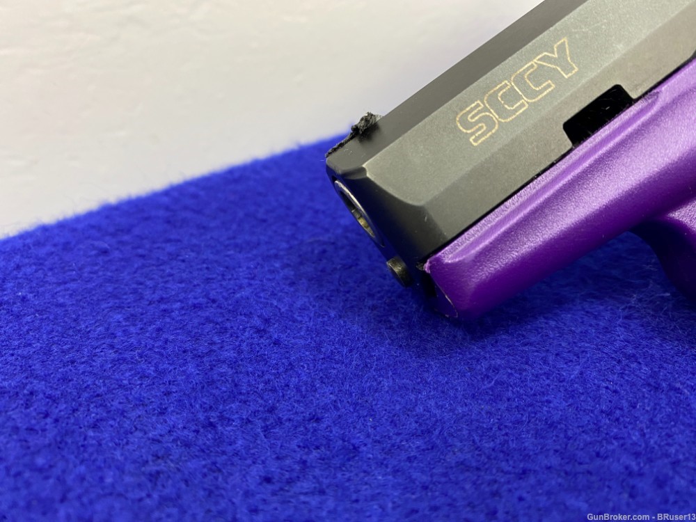 SCCY Industries CPX-1 9mm Black 3.1" *EYE-CATCHING PURPLE POLYMER FRAME*-img-12