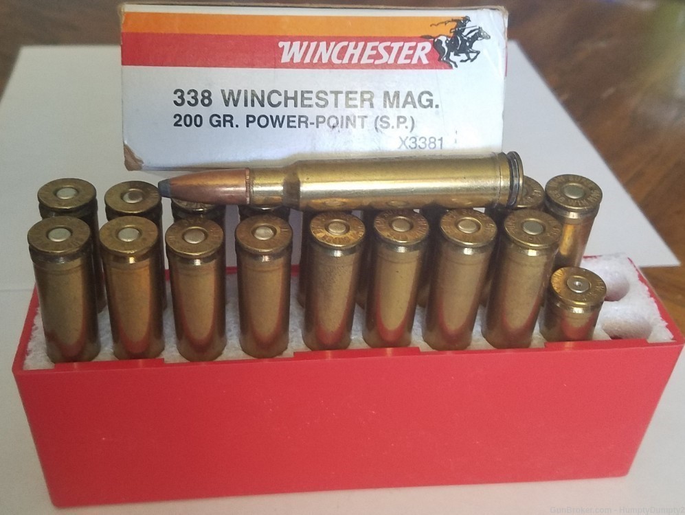 338 Winchester Magnum Win Mag 200 Grain Power Point X3381-img-0
