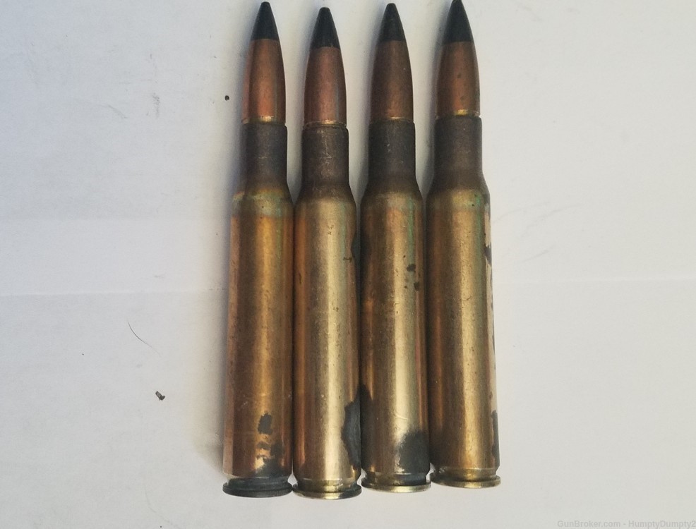 Four Rounds M2 AP 30-06 Black Tip Lake City 30/06 For M1 Garand Springfield-img-0