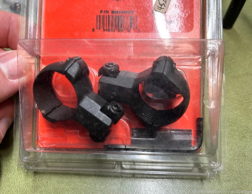 New Old Stock Millett Angle-Loc Scope Rings for CZ 527 Rifles Matte 1" High-img-1