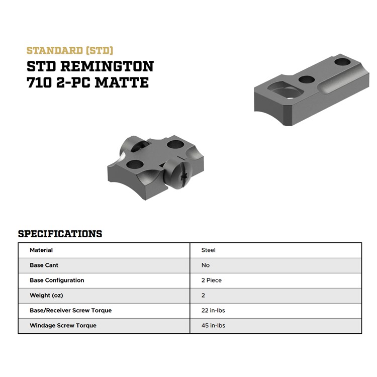 LEUPOLD STD Two-Piece Mount For Remington 710 (54100)-img-5