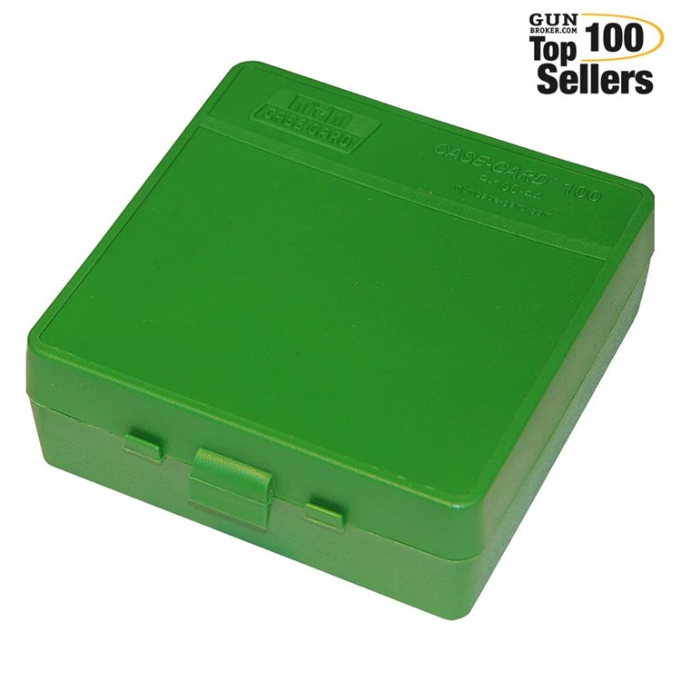 MTM Flip-Top 41 44 45 LC 100 Round Green Ammo Box (P-100-44-10)-img-0