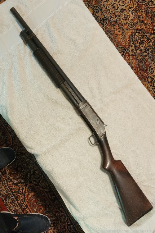 Winchester model 1897 12 gauge takedown riot gun 20"barrel-img-1