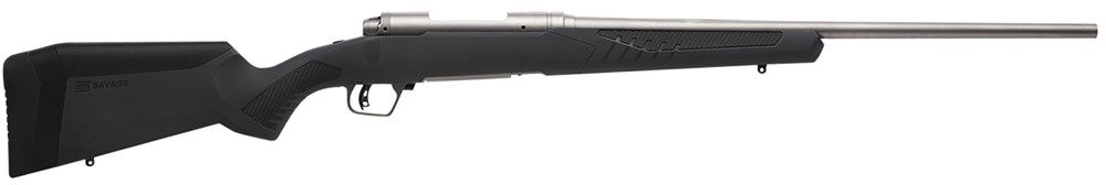 Savage 308 Win 4+1, 22 Barrel, Stainless Metal, Gray Fixed AccuStock LH Sto-img-0