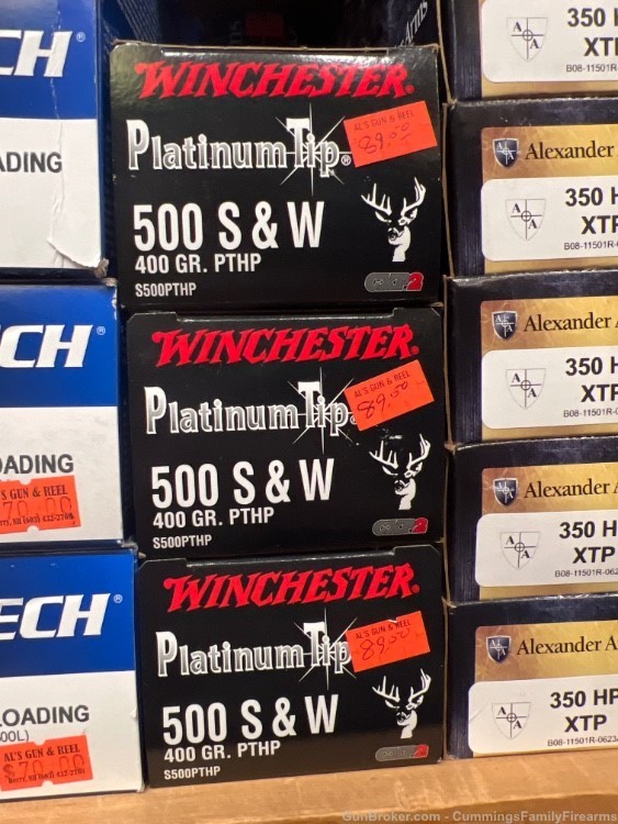 Winchester Supreme 500 S&W platinum Tip 400 Gr-img-1