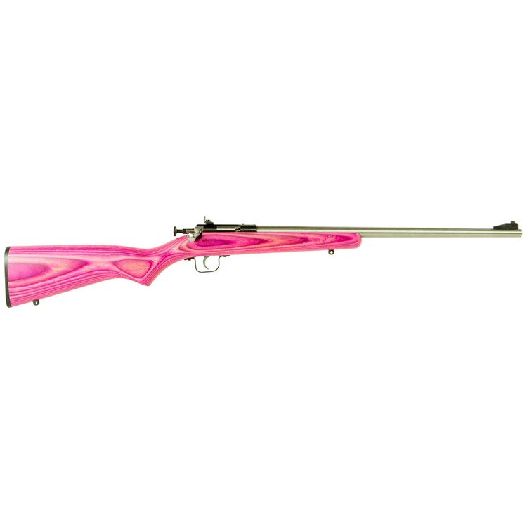 Crickett Youth 22 LR Rifle 16.12 1rd Pink Laminate/Stainless-img-0
